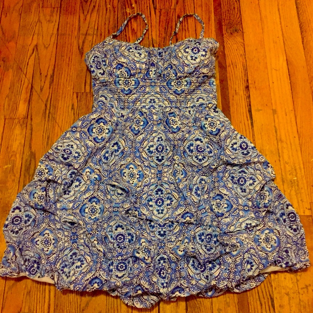 Blue Paisley Summer Dress